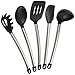 Elite Kitchenware Stainless Steel Kitchen Utensils, 5 Piece Silicone Cooking Utensil Set Including Spatula, Spoon, Server, Turner and Ladle - Cookware Set - Kitchen Gadgets by Elite Kitchenware