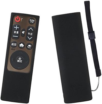LG Signature OLED TV Remote Case SIKAI Silicone Protective Cover For LG AN-SP700 Signature TV Remote Shockproof Washable Dust-proof Anti-Lost With Hand Strap (Black)