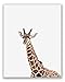 Baby Safari Animals Poster Prints - Set of 6 (8x10) Adorable Furry African Portraits Wall Art Nursery Decor - Gorilla - Elephant - Zebra - Giraffe - Leopard - Lion