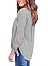 Dokotoo Womens Summer Silk Chiffon Short Sleeve V Neck Blouses Tops Shirts Grey XX-Large