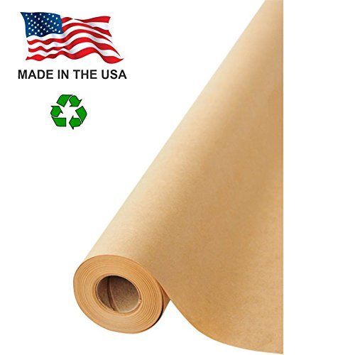 Made in USA Brown Kraft Paper Jumbo Roll 30” x 1200” (100ft) Ideal for Gift Wrapping, Art, Craft, Postal, Packing, Shipping, Floor Protection, Dunnage, Parcel, Table Runner, 100% Recycled Material