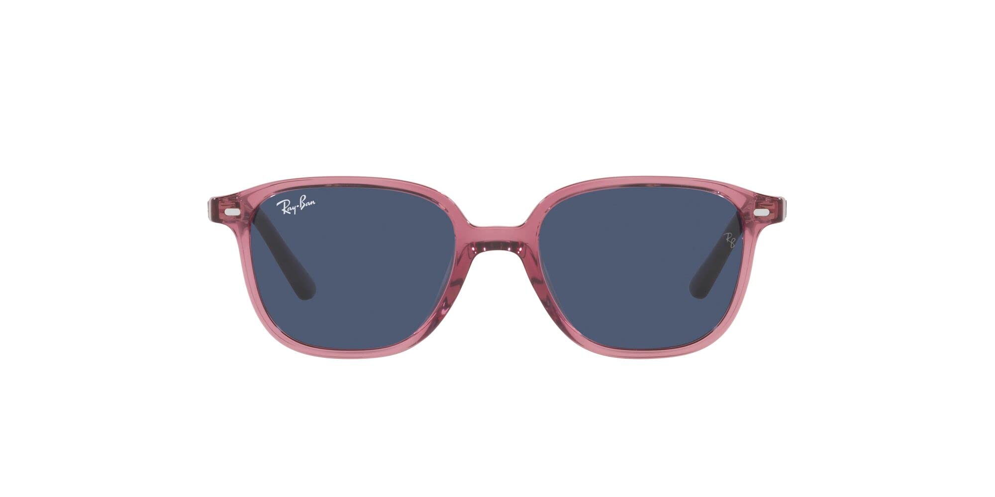 Ray-Ban Junior Kids’ RJ9093S Square Sunglasses, Transparent Pink/Dark Blue, 45 mm