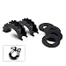 1 Pair Black D-Ring Isolator and 4 Pcs Washers,Shackle Isolator Kit Protect Your Bumper and Reduce Rattling,Fit for Jeep Off-road Vehicle SUV ATV UTV Truck 4WD--AutoSky