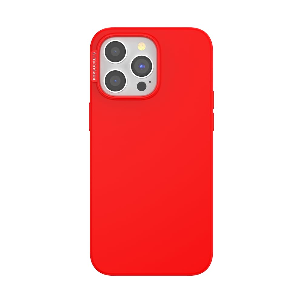 PopSockets iPhone 15 Pro Max Case Compatible with MagSafe, Phone Case for iPhone 15 Pro Max, Wireless Charging Compatible, Case Only - Rosso Image