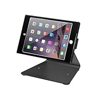 Firstand Tablet Stand Holder Mini Desktop Anti-Theft Security Kiosk & POS Stand Holder Enclosure Lock Key, Compatible iPad Mini 1/2/3/4, 360 Degree Rotating Design(Black)