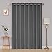 Deconovo 100% Blackout Curtains – Noise Reducing, Thermal Insulated Drapes – Grommet Room Darkening Window Panels – Light Blocking & Privacy Protection (Light Grey, 100x84 Inch, 1 Panel)