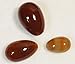 Set of 3 Natural Carnelian Yoni Eggs Kegel Exercise Weights Texas Hidden Gems