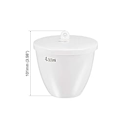 uxcell Porcelain Crucible Cup 300ml with Lid for