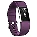 Vancle Fitbit Charge 2 Bands, Adjustable Comfortable Replacement Strap for Fit bit Charge 2 (No Tracker) (Plum, Small)