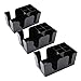 Tebery 3 Pack Black Plastic Bar Caddy with 6 Compartments, Refillable Bar Organizer Holds Napkins, Toothpicks, Straws - 9