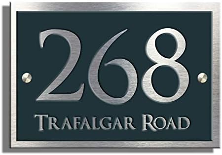 Trafalgar Anthracite Grey Designer House Number Plaque