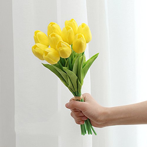 image for For Natural Life 12PCS/Set PU Stunning Holland Tulip Flower Real Touch