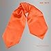 Dan Smith DRA7E01N Orange Solid Mens Microfiber Ascot Business- casual Groomsmen Cravat Happy Gift