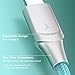 XCENTZ Lightning Cable MFi Certified iPhone Cable Premium Double Nylon Braided Fast Charging Cable for iPhone X/XS/XS Max/XR / 8 Plus / 7/7 Plus / 6s / 6s Plus/iPad/iPod, Blue, 6'