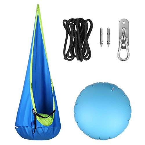 INTEY Kids Pod Swing Seat Child Hanging Hammock Chair for Outdoor and Indoor Use