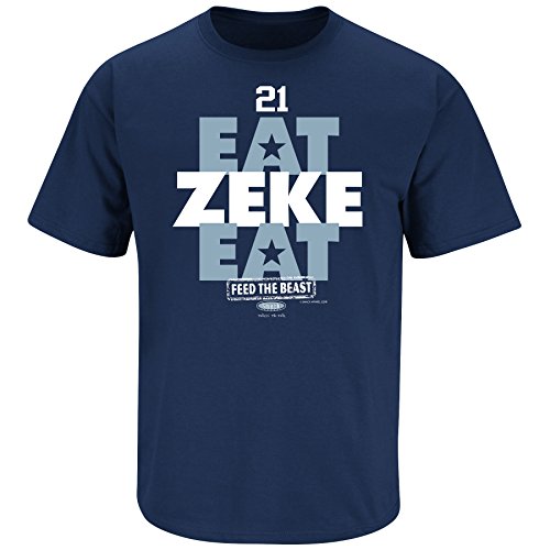 Dallas Cowboys Fans. Eat Zeke Eat Navy T-Shirt (Sm-5X)