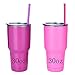 ALINK Reusable Silicone Smoothie Straws, 12” Extra Long Flexible Half Gallon Replacement Straws for Tall Travel Mug, 32 oz 40 oz YETI/RTIC Tumbler, Set of 6 with Brush