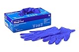 Cardinal Health 88TT24XL Flexal Feel Nitrile Exam Gloves, Cool Blue, X-Large (Box of 250)
