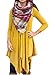 Ibagstyle Womens Asymmetrical Big Hem Causal Long Sleeve Tunic T-shirt Dress