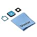 Vastar 4 in 1 Back Rear Camera Glass Lens Cover Ring Replacement Black Color + Adhesive for Samsung Galaxy Note 4 N910 N910A, N910V, N910T, N910P, N910R4 + Vastar Cleaning Cloth
