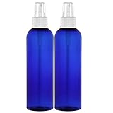MoYo Natural Labs 8 oz Spray Bottles, Fine Mist Empty Travel Containers, BPA Free PET Plastic for Essential Oils and Liquids/Cosmetics (2 pack, Cobalt Blue)