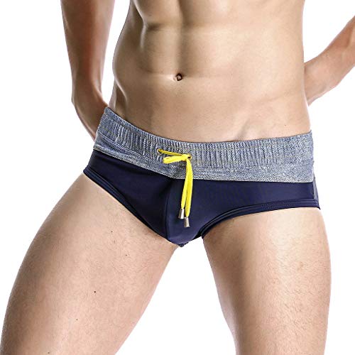 Sunyastor Stripe Bikini Trunk Hot Low-Rise Swimming Underwear Triangle Shorts Body Swimwear Swimming Briefs Swimsuit