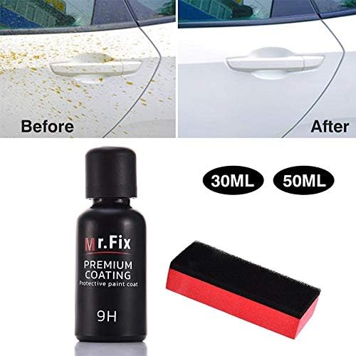 Car Ceramic Coating Kit,Yeawooh 9H High Gloss Ceramic Vehicle Coating Set Anti-Scratch Car Polish Tool (30ml)