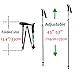 YAHILL® Folding Trekking Pole Collapsible Stick Ultralight Adjustable, Alpenstocks with EVA Foam Handle, for Travel Hiking Camping Climbing Backpacking Walking ((Standard- Black&Green) - 1pc)