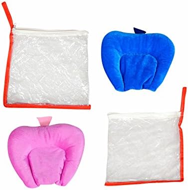 Maple Krafts Mustard Seed Filling Baby Pillows - Pink Blue, upto 6 months, Foldable, Hand Washable