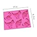 Efivs Arts 6 Cavities Dinosaur dragon Shape Silicone Baking Cake Mould Candle Cake Chocolate DIY Moulds
