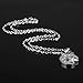 HIJONES Men's Stainless Steel Islamic Charm Crescent Moon and Star Pendant Necklace Chain 20 Inches
