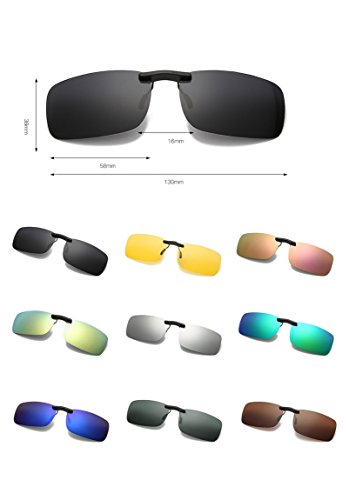 Flydo Polarisierte Sonnenbrille Clip für Brillenträger-Stil Sonnenbrille für Myopie Brille im Freien/Fahren/Angeln-Anti-UV – Bild 3