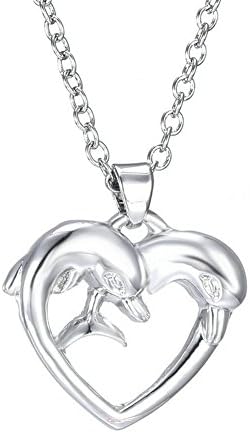 Heart Shaped Dolphin Jump Love Necklace - Inspiration Jewelry for Women Girl