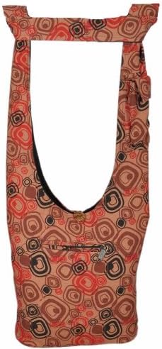 Shangri-La Nook Hippie Cotton crossbody Gypsy Bag Handmade Nepal darkbrown