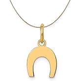 The Black Bow 14k Yellow Gold Horseshoe Necklace in Polished