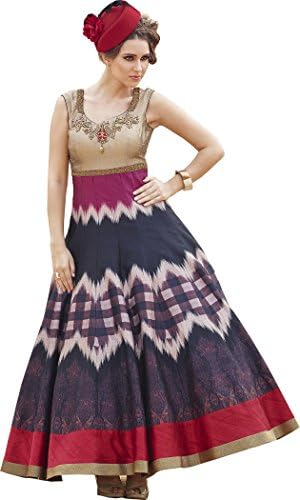 Fashion Ameza Multicolor Neck Embroidered Designer Party Wear Gown