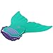Adjustable Mermaid Swim Fin Diving Monofin Swimming Foot Flipper Mono Fin Swim Training for Kid Children (Green)