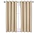 NICETOWN Bedroom Curtains Room Darkening Drapes - Biscotti Beige Curtains/Panels for Bedroom, Grommet Top, 2-Pack, 52 x 45 inches Long, Thermal Insulated, Privacy Assured