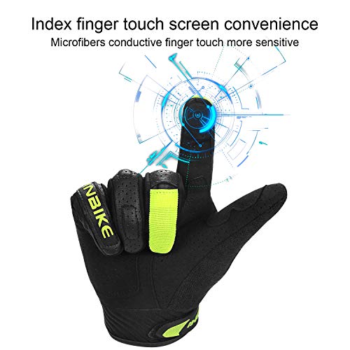 image for INBIKE Motorcycle Gloves, 3mm EVA Palm Pad Motorbike Gloves Full Finge