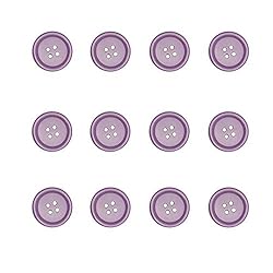 Libiline 100pcs Resin Button Solid Color 4Holes