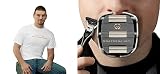 GoateeSaver - #1 Goatee Shaving Template and Short Sleeve Funny T-shirt - Real Men Wear Goatees (XL, White)