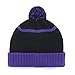 '47 NFL Minnesota Vikings Linesman Cuff Knit Beanie with Pom, One Size, Black