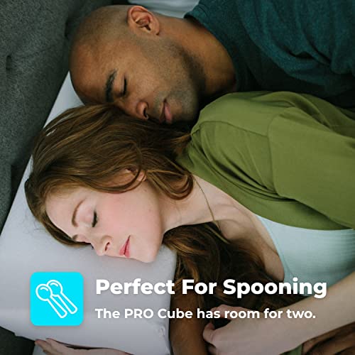 Pillow Cube Side Cube Pro Thin (4”) Bed Pillows for Sleeping on