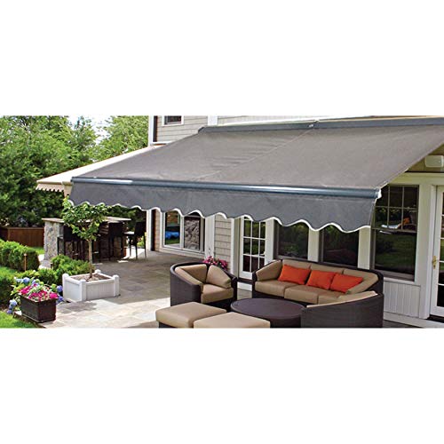 ALEKO Manual Retractable Half Cassette Patio Awning, 13x10 Ft Manual
