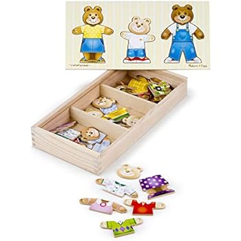 Melissa & Doug Rompecabezas de Mascotas de Cubos, Juguete de Madera