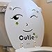 Wall sticker, Hatop Toilet Toilet Stuck Lovely Smiling Face Free To Stick Notebook Stick (B)
