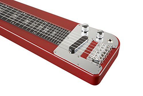 Rogue RLS-1 Lap Steel Guitar with Stand and Gig Bag Metallic Red - Thumbnail 2