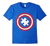 Autism Awareness T-shirt Captain Autism T-shirt - Male Large - Royal Blue