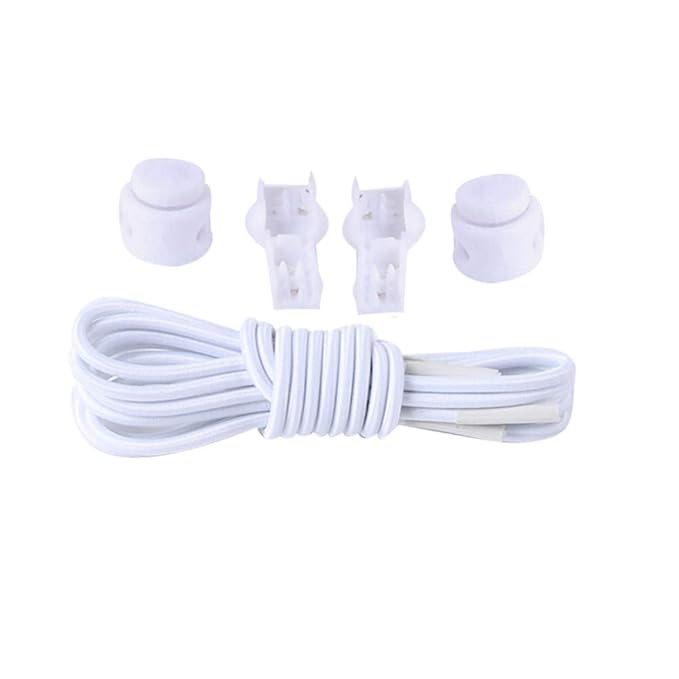 VJGOAL Damen Schnürsenkel, Frauen Herren Baby Volltonfarbe Round Safety Stretch Lazy Laces Neue Elastische Trendy Sneakers Schnellverschluss Schnürsenkel