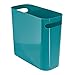 mDesign Plastic Small Trash Can, 1.5 Gallon/5.7-Liter Wastebasket, Narrow Garbage Bin with Handles for Bathroom, Laundry, Home Office - Holds Waste, Recycling, 10